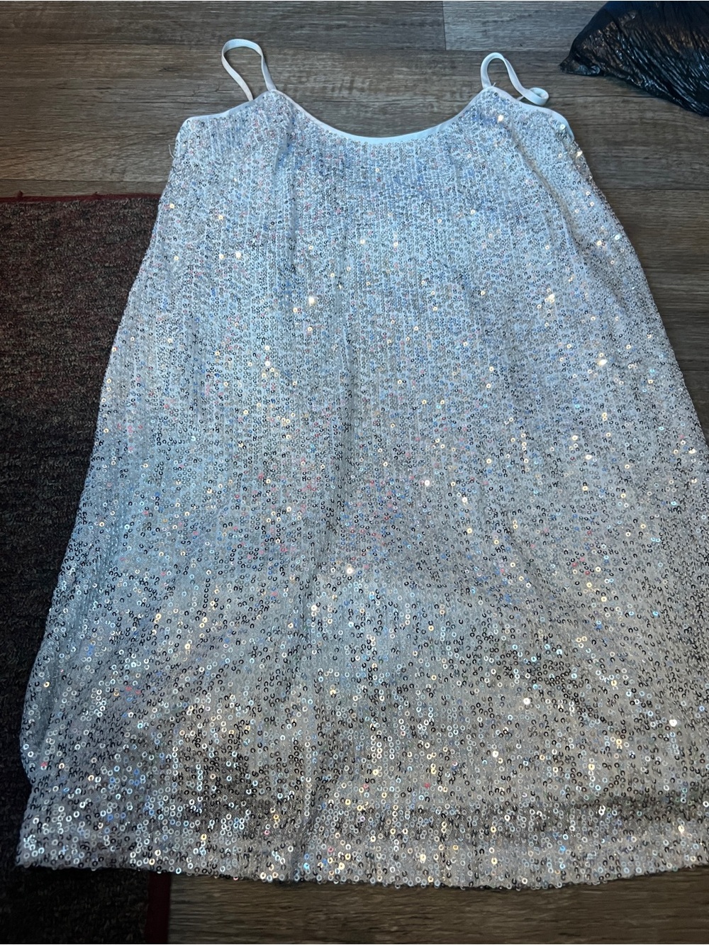 Lulus White Sequin Slip Dress - Elegant Sparkle